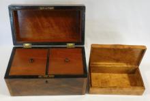 TEA CADDY AND CIGARETTE BOX