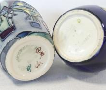 TWO MOORCROFT CABINET VASES