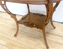 ART NOUVEAU OAK PARLOUR TABLE