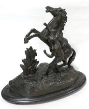 SPELTER MARLY HORSE SCULPTURE