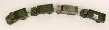 FOUR DINKY TOYS MILITARY VEHICLES