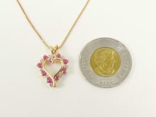 HEART-SHAPED PENDANT ON CHAIN