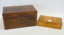 TEA CADDY AND CIGARETTE BOX