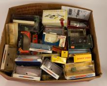 TWO LARGE BOXES OF EMPTY TOY CAR BOXES