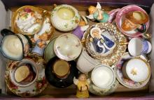 FIGURINES, CUPS AND SAUCERS