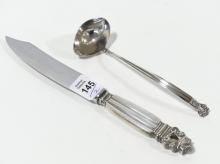 GEORG JENSEN KNIFE AND LADLE