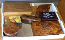EIGHT WOODEN BOXES
