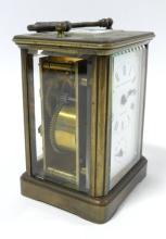 FRENCH BRASS CARRIAGE CLOCK