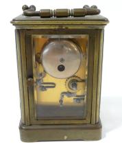 FRENCH BRASS CARRIAGE CLOCK