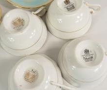 FOUR PARAGON CUPS AND SAUCERS