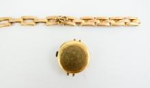 GOLD WATCH & BRACELET