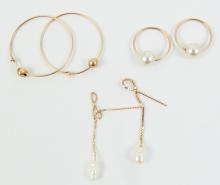 3 PAIRS EARRINGS