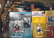 BOX LOT OF SPORTS AND OLYMPIC COLLECTIBLES