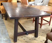 ARTS AND CRAFTS OAK DINING TABLE