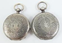 2 ANTIQUE SILVER WATCHES