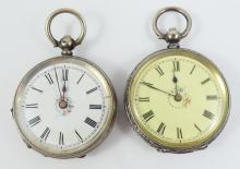 2 ANTIQUE SILVER WATCHES