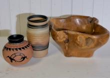 BOWL AND VASES