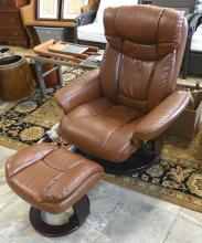 STRESSLESS RECLINER AND FOOTSTOOL