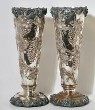 SILVERPLATED VASES