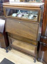 WALNUT STACKING BOOKCASE/DESK