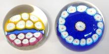 TWO ART GLASS PAPERWEIGHTS