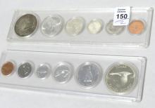 TWO 1967 CANADIAN SILVER MINT SETS