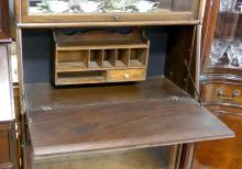 WALNUT STACKING BOOKCASE/DESK