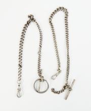 2 STERLING WATCH CHAINS
