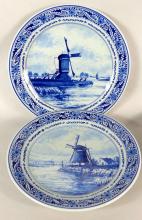 FOUR VINTAGE DELFT PLATES