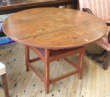 RARE 19TH CENTURY KITCHEN TABLE/CHAIR