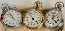 THREE POCKET WATCHES