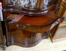 WHITE FINE FURNITURE MAHOGANY CORNER CABINET