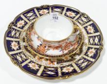 DERBY PASTRY PLATE, CUP AND SAUCER