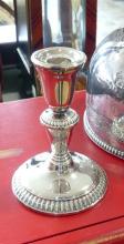 SILVER PLATE DOME COVER AND CANDLEHOLDERS