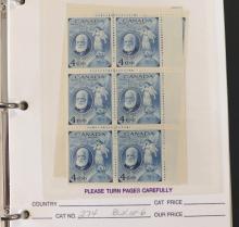 CANADIAN STAMP PLATE BLOCKS