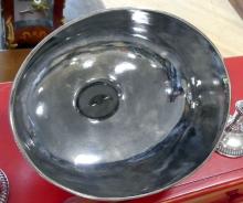 SILVER PLATE DOME COVER AND CANDLEHOLDERS