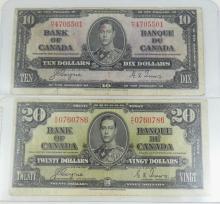 SET CANADIAN GEORGE VI CURRENCY