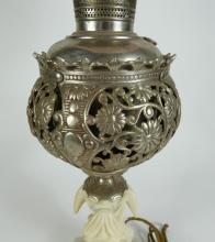 UNIQUE VICTORIAN ERA OIL LAMP