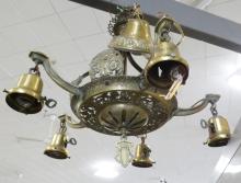 ART DECO BRASS LIGHT FIXTURE