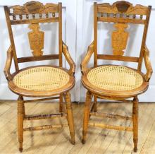 PAIR ANTIQUE SIDE CHAIRS