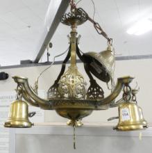 ART DECO BRASS LIGHT FIXTURE
