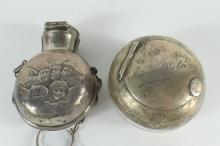 2 ANTIQUE SILVER HOLDERS