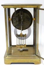 FRENCH BRASS MANTEL CLOCK