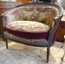 FRENCH NEEDLEPOINT SETTEE