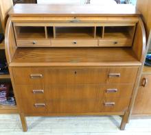 TEAK CYLINDER DESK