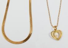 2 GOLD NECKLACES