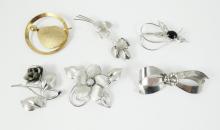 VINTAGE STERLING BROOCHES