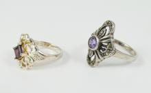 2 GEMSTONE RINGS