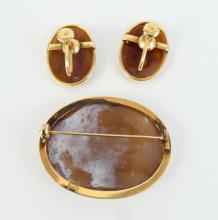 SUITE ANTIQUE CAMEO JEWELLERY