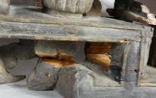 PAIR ANTIQUE TEMPLE CARVINGS